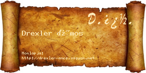 Drexler Ámos névjegykártya